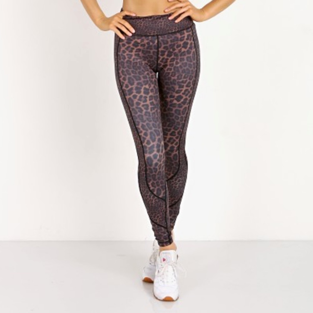 Vie Active Whitney 7/8 Legging Bronze Leopard